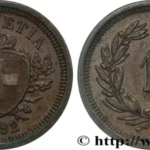 SUISSE 1 Centime (Rappen) 1892 Berne fwo_827319 Monde Offre Limitée