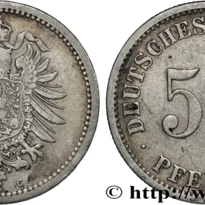 ALLEMAGNE 50 Pfennig Empire aigle impérial 1876 Francfort fwo_827326 Monde Bon Marché