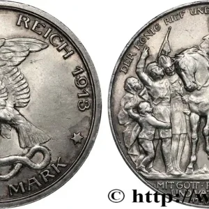Petit Prix ALLEMAGNE - PRUSSE 3 Mark 100e anniversaire défaite de Napoléon 1913 Berlin fwo_827336 Monde