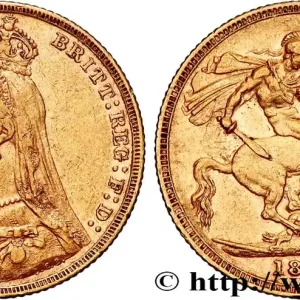 OR, PALLADIUM ET PLATINE INVESTISSEMENT 1 Souverain Victoria buste du jubilé 1891 Melbourne fwo_828020 Monde Offre Limitée