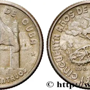 CUBA 10 Centavos 50e anniversaire de la République 1952 fwo_831054 Monde Fait Main