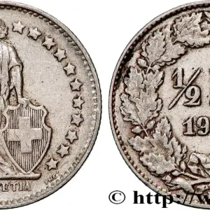 Satisfait Ou Remboursé SUISSE 1/2 Franc Helvetia 1944 Berne fwo_831389 Monde