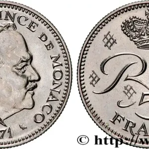MONACO 5 Francs Rainier III 1971 Paris fwo_833119 Monde Premium