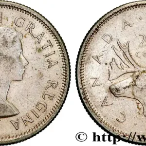 Commande En Gros CANADA 25 Cents Elisabeth II / caribou 1963 fwo_833226 Monde