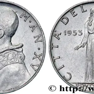 VATICAN ET ÉTATS PONTIFICAUX 10 Lire Pie XII an XV 1953 Rome fwo_833228 Monde Offre Exclusive