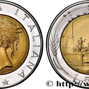 ITALIE 500 Lire tête de femme représentant la République / Place et Palais du Quirinal à Rome 1982 Rome - R fwo_833229 Monde Promotion Saisonnière