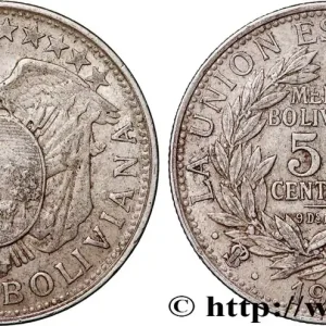 BOLIVIE 50 Centavos (1/2 Boliviano) emblème 1901 Potosi fwo_833653 Monde Affaire À Saisir