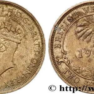 AFRIQUE OCCIDENTALE BRITANNIQUE 2 Shillings Georges VI 1938 Kings Norton - KN fwo_833677 Monde Nouvelle Collection