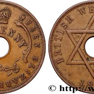 Offre Exclusive AFRIQUE OCCIDENTALE BRITANNIQUE 1 Penny Elisabeth II 1958 Kings Norton fwo_833698 Monde