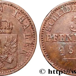 ALLEMAGNE - PRUSSE 3 Pfenninge Royaume de Prusse 1866 Berlin fwo_833703 Monde Authentique
