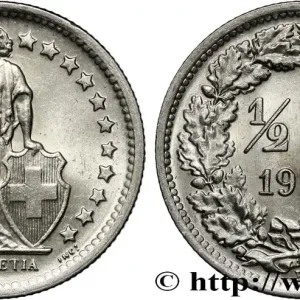 SUISSE 1/2 Franc Helvetia 1965 Berne fwo_554783 Monde Commander Vite