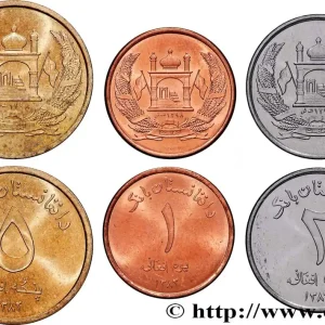 AFGHANISTAN Lot de 3 monnaies 1, 2 et 5 Afghani SH1383 2004 Paris fwo_746011 Monde Produit De Marque