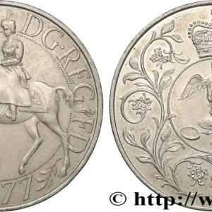 ROYAUME-UNI 25 New Pence jubilé d’argent d’Elisabeth II 1977 fwo_758795 Monde En Vogue