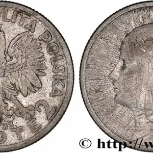 POLOGNE 2 Zlote reine Jadwiga 1933 Varsovie fwo_777696 Monde En Vogue