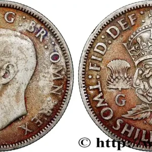 Authentique ROYAUME-UNI 1 Florin (2 Shillings) Georges VI 1941 fwo_793548 Monde
