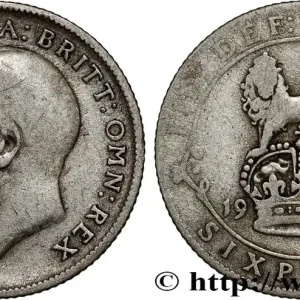 Haute Qualité ROYAUME-UNI 6 Pence Georges V 1922 fwo_808132 Monde