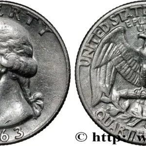 Usine Directe ÉTATS-UNIS D'AMÉRIQUE 1/4 Dollar Georges Washington 1963 Denver fwo_808851 Monde