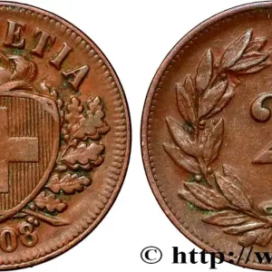Nouvelle Collection SUISSE 2 Centimes 1908 Berne fwo_816104 Monde