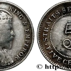 Offre Limitée MALAISIE - ÉTABLISSEMENTS DES DÉTROITS - ÉDOUARD VII 5 Cents 1902 Bombay fwo_818089 Monde