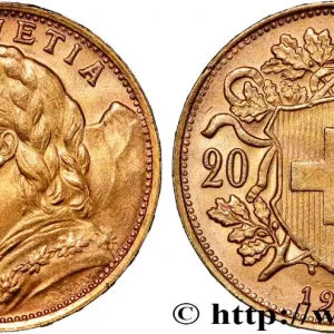 Top Vente OR, PALLADIUM ET PLATINE INVESTISSEMENT 20 Francs or "Vreneli" 1947 Berne fwo_832683 Monde