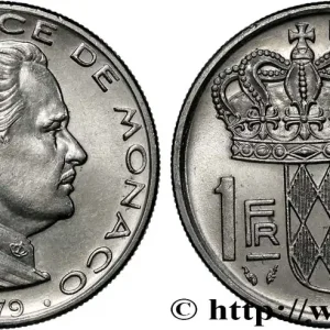 Original MONACO 1 Franc Rainier III 1979 Paris fwo_833841 Monde