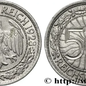 Dernier Modèle ALLEMAGNE 50 Reichspfennig aigle 1928 Stuttgart fwo_833888 Monde