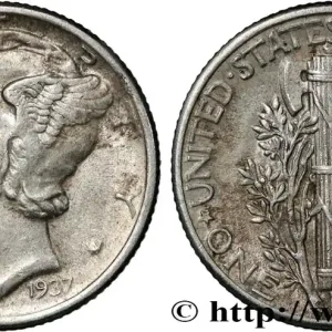 ÉTATS-UNIS D'AMÉRIQUE 1 Dime Mercury 1937 Philadelphie fwo_834118 Monde Offre Du Jour