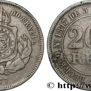 Meilleur Choix BRÉSIL 200 Reis Empire du Brésil 1877 Rio de Janeiro fwo_834130 Monde