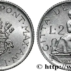 Artisanat VATICAN ET ÉTATS PONTIFICAUX 2 Lire Jean XXIII an IV 1959 Rome fwo_834140 Monde