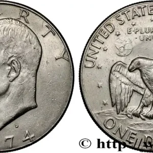 Affaire À Saisir ÉTATS-UNIS D'AMÉRIQUE 1 Dollar Eisenhower / aigle posé sur la Lune 1974 Denver fwo_834246 Monde