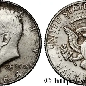 Commander Vite ÉTATS-UNIS D'AMÉRIQUE 1/2 Dollar Kennedy 1968 Denver fwo_834254 Monde