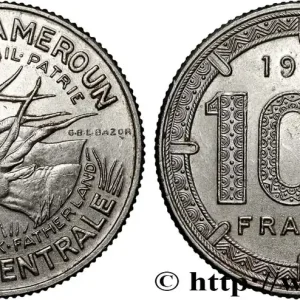 CAMEROUN 100 Francs Etat du Cameroun, commémoration de l’indépendance, antilopes 1966 Paris fwo_834300 Monde Acheter Direct