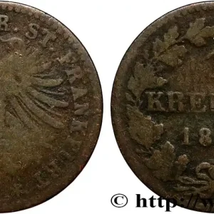 ALLEMAGNE - VILLE LIBRE DE FRANCFORT 1 Kreuzer 1860 Francfort fwo_834332 Monde Nouveauté