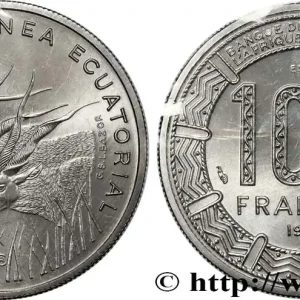 Solde GUINÉE ÉQUATORIALE Essai de 100 Francos BEAC antilopes 1985 Paris fwo_834345 Monde