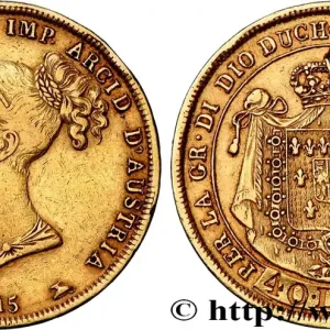 Haute Qualité OR, PALLADIUM ET PLATINE INVESTISSEMENT 40 Lire Marie-Louise 1815 Milan fwo_834438 Monde
