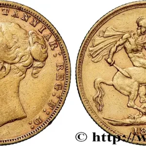 Affaire À Saisir OR, PALLADIUM ET PLATINE INVESTISSEMENT 1 Souverain Victoria 2e type / St Georges terrassant le dragon 1874 Londres fwo_834517 Monde