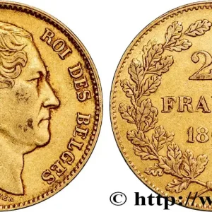 Meilleure Vente OR, PALLADIUM ET PLATINE INVESTISSEMENT 20 Francs Léopold Ier 1865 Bruxelles fwo_834551 Monde