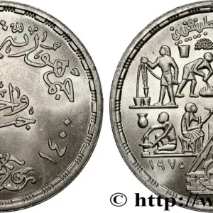 Pas Cher ÉGYPTE 1 Pound (Livre) métiers manuels AH 1400 1980 fwo_834815 Monde