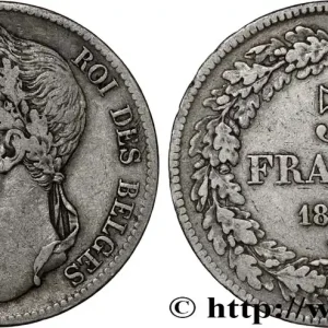 Expédition Rapide BELGIQUE - ROYAUME DE BELGIQUE - LÉOPOLD Ier 5 Francs tête laurée 1832 Bruxelles fwo_818385 Monde