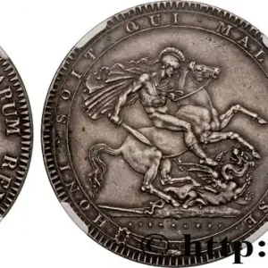 GRANDE-BRETAGNE - GEORGES III 1 Crown ANNO LIX 1819 Londres fwo_828471 Monde Livraison Mondiale