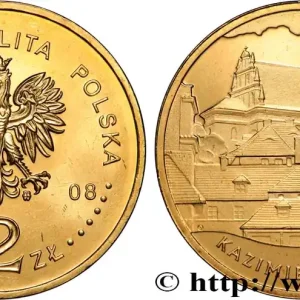 Certifié POLOGNE 2 Zlote Kazimierz Dolny avec l’églie Ste Anne 2008 Varsovie fwo_762640 Monde
