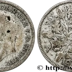 Retour Gratuit ROYAUME-UNI 6 Pence Georges V 1933 fwo_789711 Monde