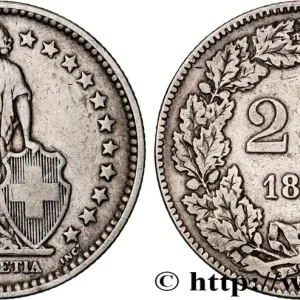 Retour Gratuit SUISSE 2 Francs Helvetia 1879 Berne fwo_815620 Monde