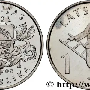 LETTONIE 1 Lats emblème / ramoneur 2008 Rahapaja Oyfwo_821456 Monde Paiement Sécurisé
