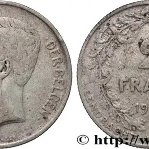 Fait Main BELGIQUE 2 Frank (Francs) Albert Ier légende flamande 1911 Bruxelles fwo_822332 Monde