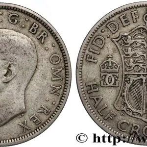 ROYAUME-UNI 1/2 Crown Georges VI 1940 fwo_822356 Monde Dernière Chance
