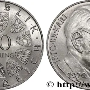 AUTRICHE 50 Schilling 100e anniversaire de la naissance du Dr Karl Renner,1er président de la 2e république 1970 fwo_822793 Monde Acheter Direct