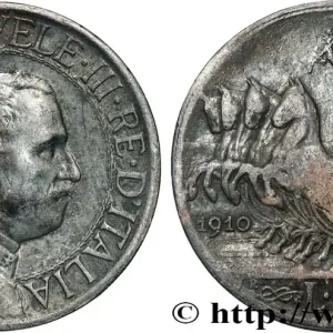 ITALIE 1 Lire Victor Emmanuel III 1910 Rome fwo_830335 Monde Vente Directe