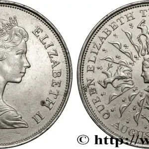 ROYAUME-UNI 25 New Pence (1 Crown) 80e anniversaire de la reine mère 1980 fwo_831898 Monde Meilleur Prix