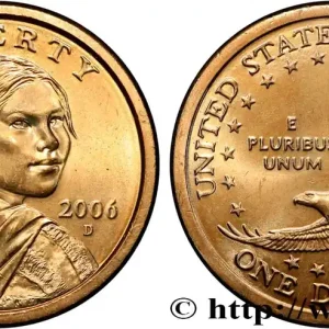 Offre Exclusive ÉTATS-UNIS D'AMÉRIQUE 1 Dollar Sacagawea, la guide indienne Sacagawea portant son enfant / aigle 2006 Denver fwo_831900 Monde